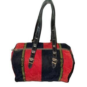 Vintage Roberta di Camerino Velour Trompe L'oeil Duffle Boston Bag